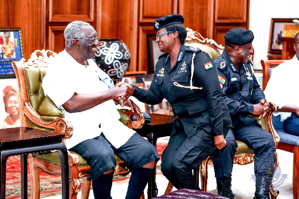 IGP Akuffo Dampare leads Police leadership to spend Christmas with former President Kufuor