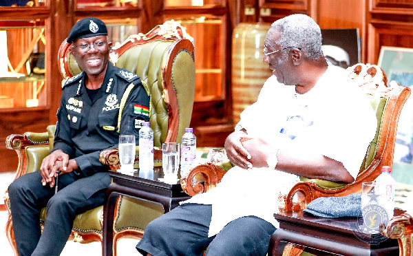 IGP Akuffo Dampare leads Police leadership to spend Christmas with former President Kufuor