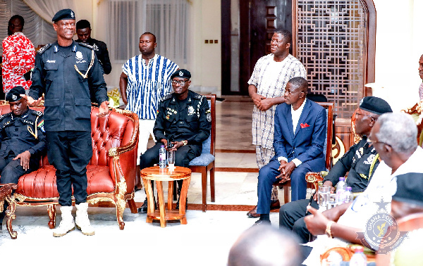 IGP Akuffo Dampare leads Police leadership to spend Christmas with former President Kufuor