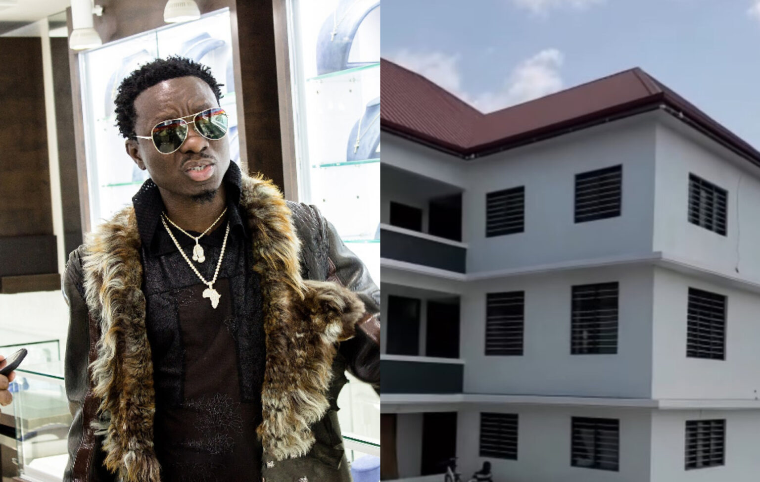 Comedian Michael Blackson builds School in his village in Ghana