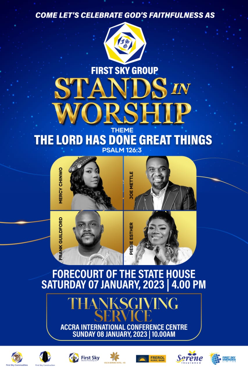 Mercy Chinwo, Joe Mettle, Piesie Esther & Frank Guildford To Headline "First Sky Group Stands in Worship"