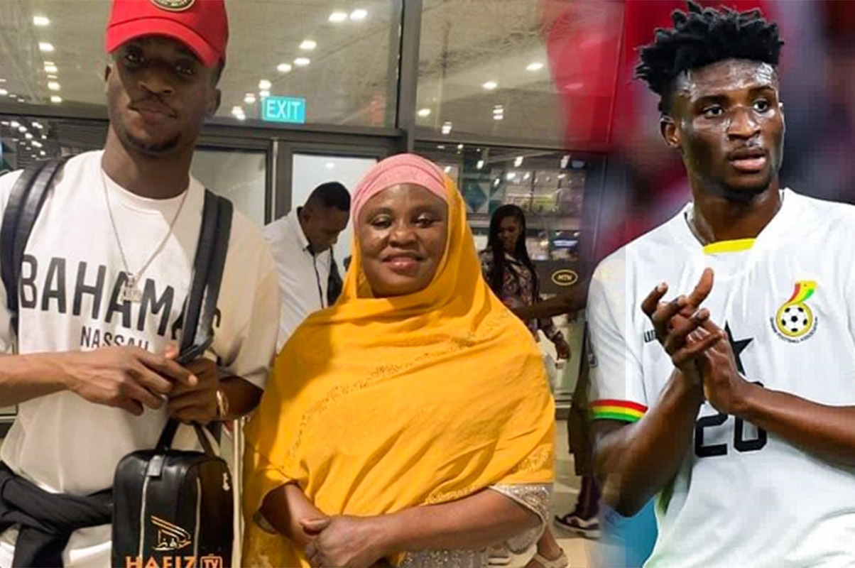 Kudus Mohammed’s mum sees him off at the airport for Ajax return