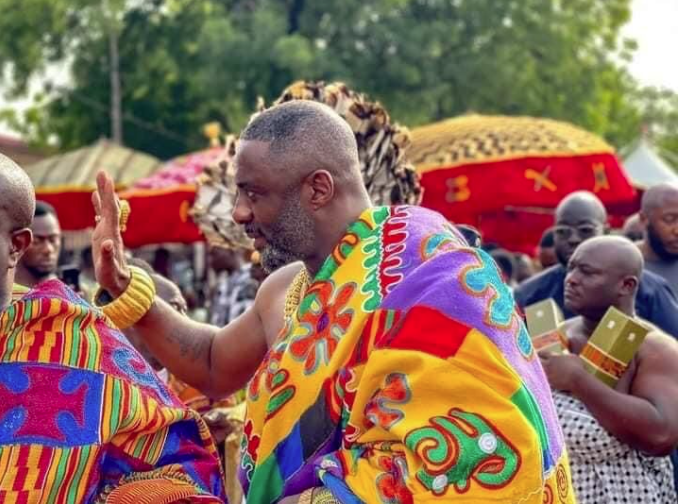 Actor Idris Elba visits Otumfuo Osei Tutu II at Manhyia Palace