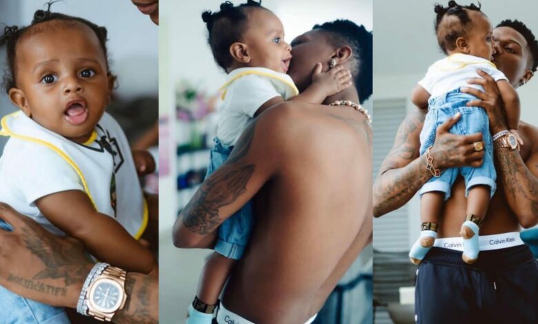 Wizkid shares adorable photos of his fourth son