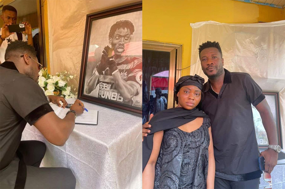 Asamoah Gyan, Sulley Muntari and other former Black Stars Players Commiserate with Atsu family