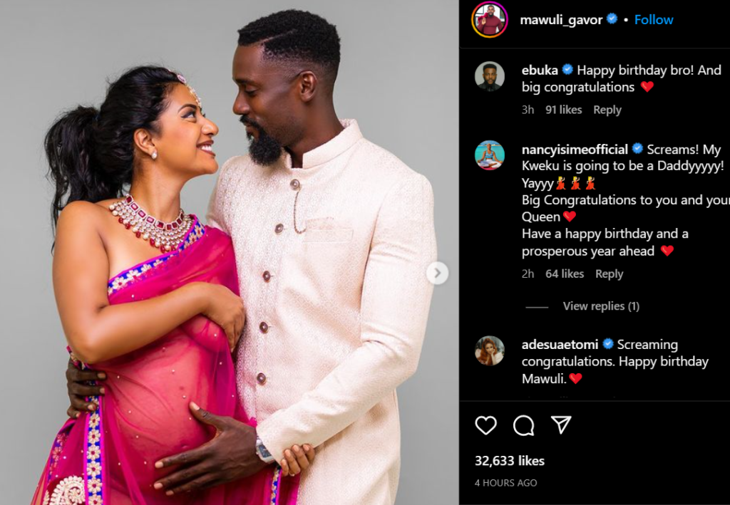 Actor Mawuli Gavor and wife expecting their first child