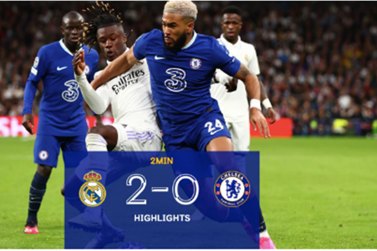 Ten-man Chelsea lose first leg to Real Madrid