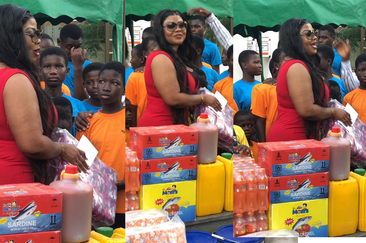 Gospel  Artiste, Empress Gifty Celebrates May Day with the Kids of Motherly Love Orphanage