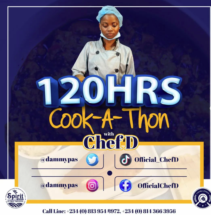  Social media reacts as another Nigerian, sets out to break Hilda Baci’s Cook-A-Thon record