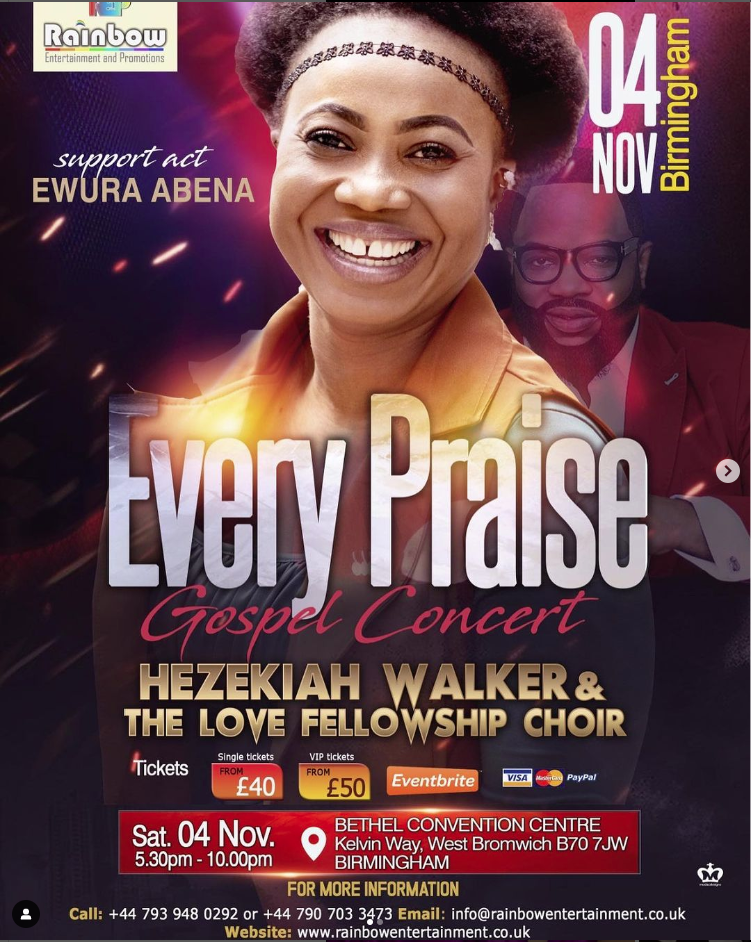 Hezekiah Walker ministers with Ewura Abena, at Every Praise Gospel Concert 