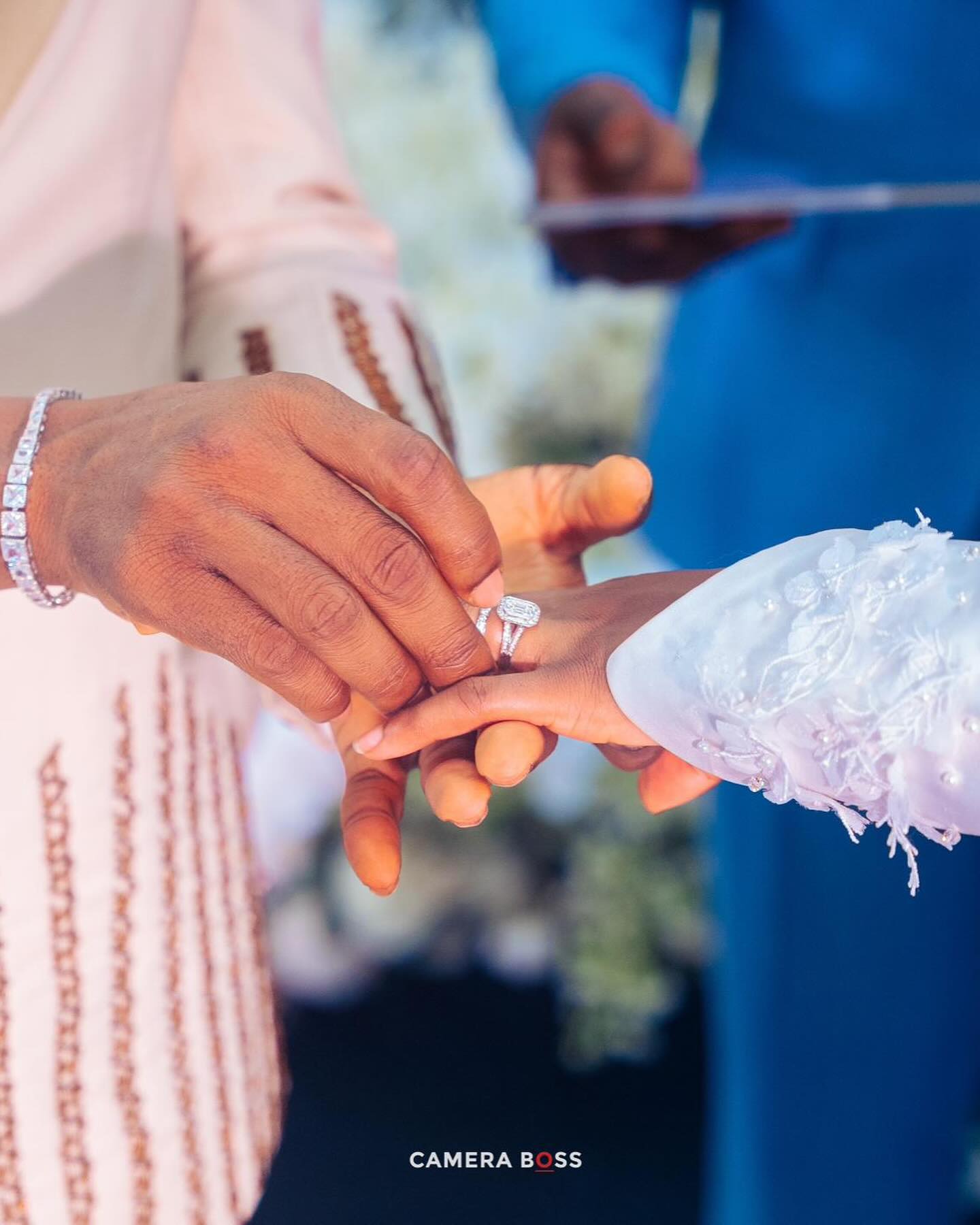 All the Glitz and Glamour at Moses Bliss and Marie Wiseborn Wedding (Pictures)