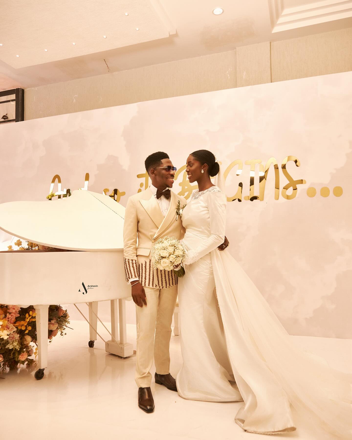 All the Glitz and Glamour at Moses Bliss and Marie Wiseborn Wedding (Pictures)