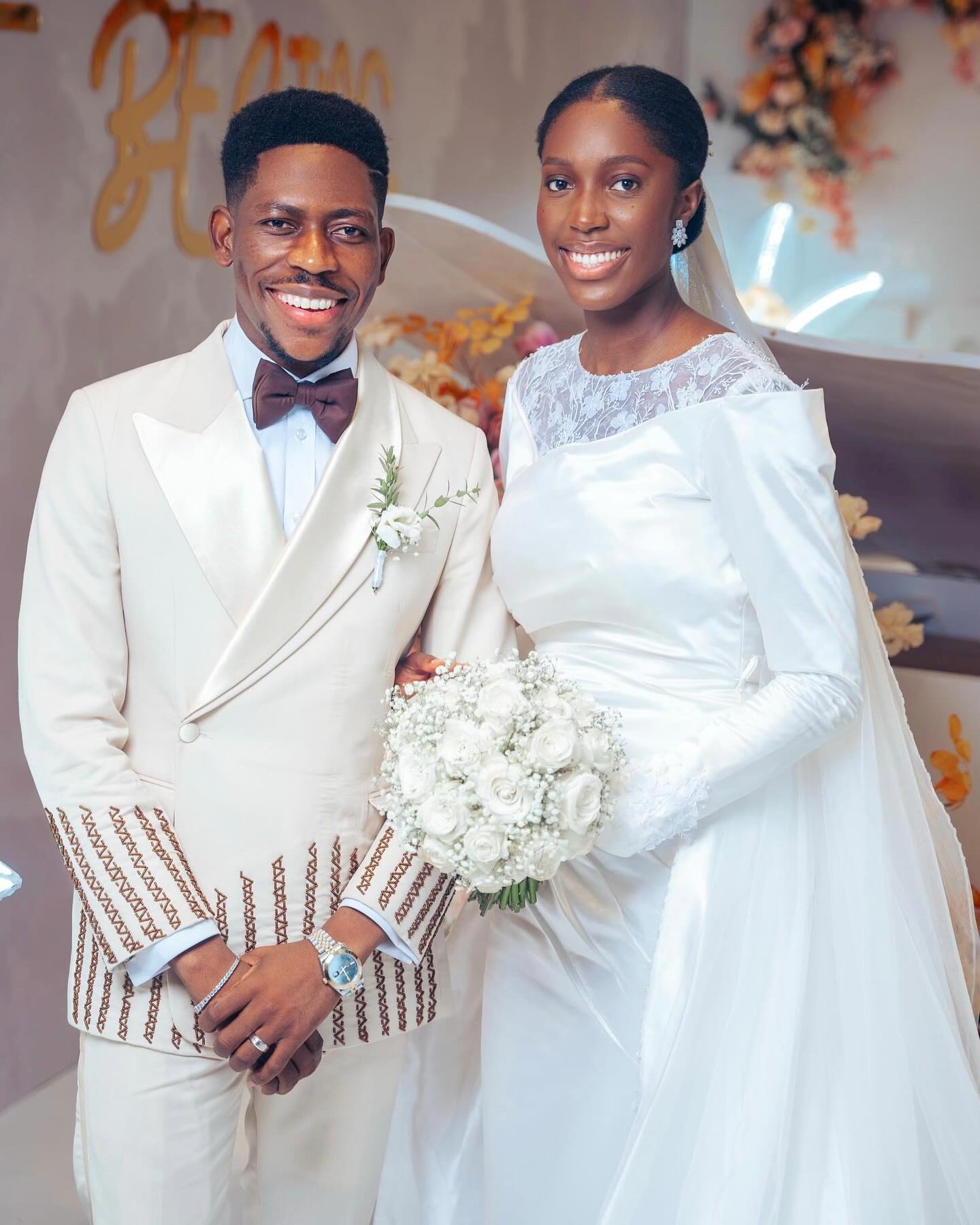 All the Glitz and Glamour at Moses Bliss and Marie Wiseborn Wedding (Pictures)