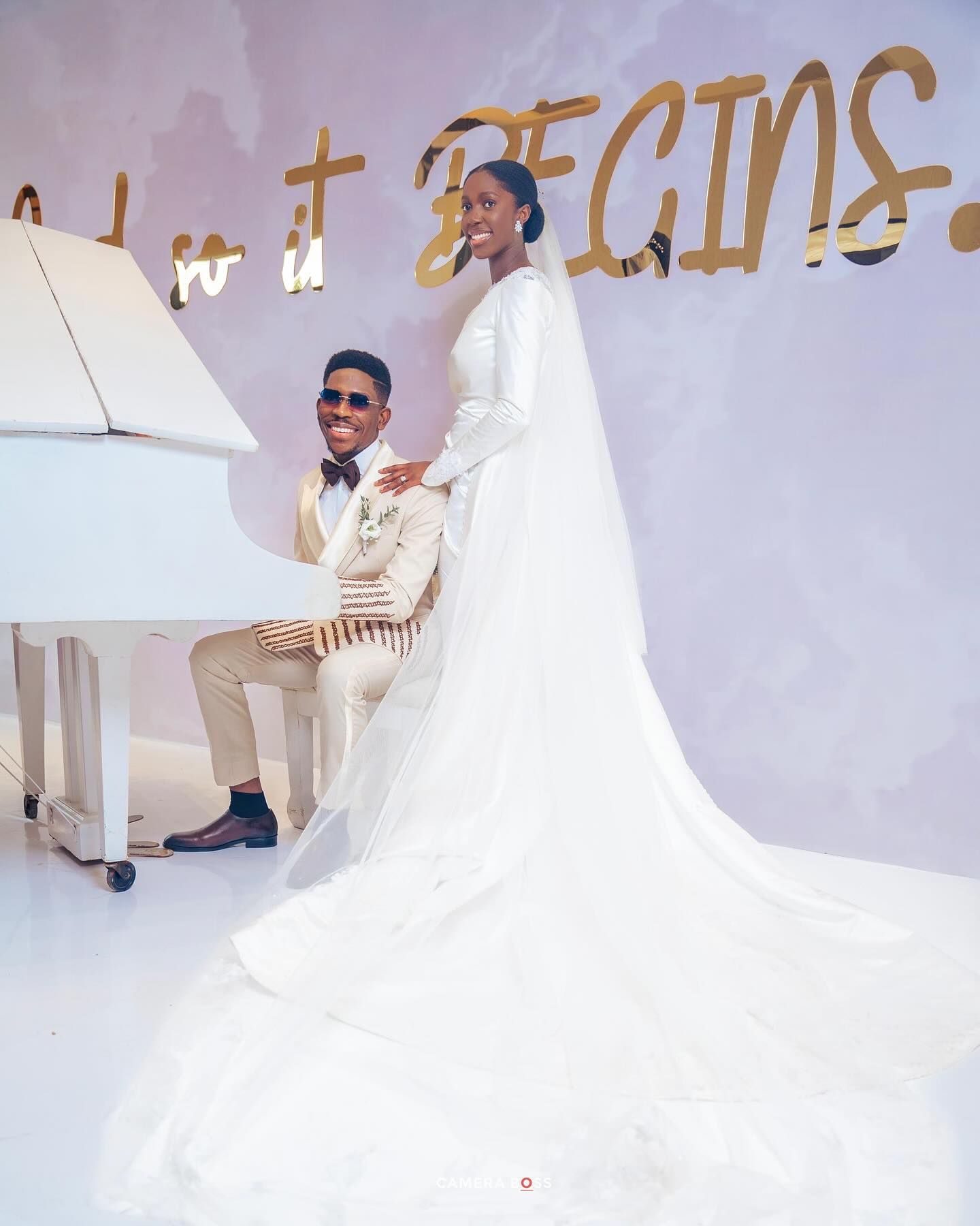 All the Glitz and Glamour at Moses Bliss and Marie Wiseborn Wedding (Pictures)