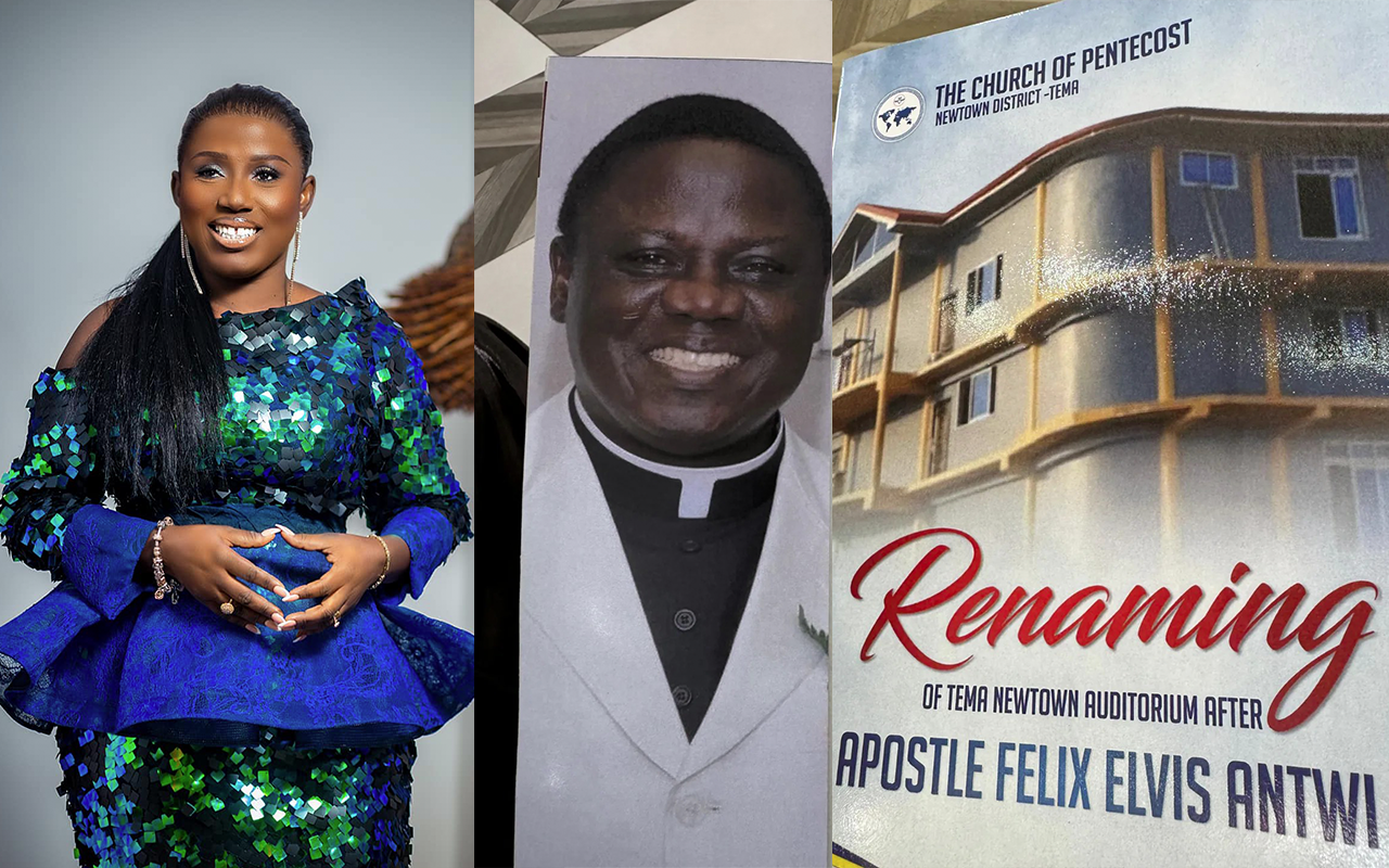 Church of Pentecost Tema New Town Renamed After Diana Hamilon’s Late Dad Aps. F.E. Antwi