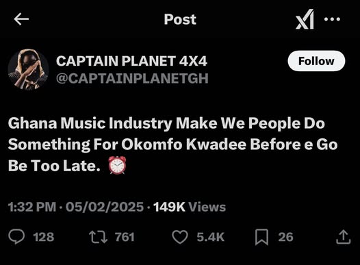 Captain Planet And Dr Pounds Are Urging For Support For Okomfo Kwadee