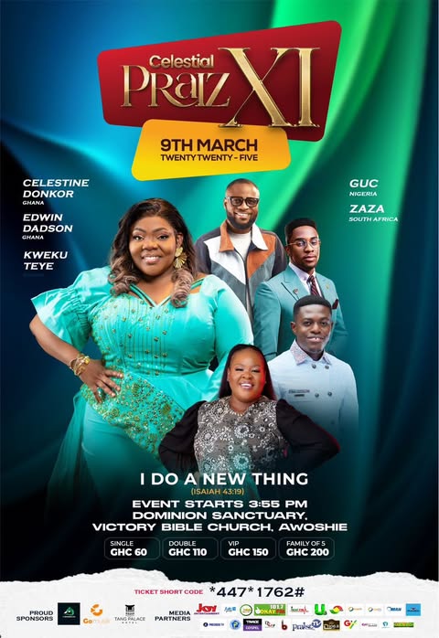 Celestine Donkor's ''Celestial Praiz XI'' 2025 Slated For March 9