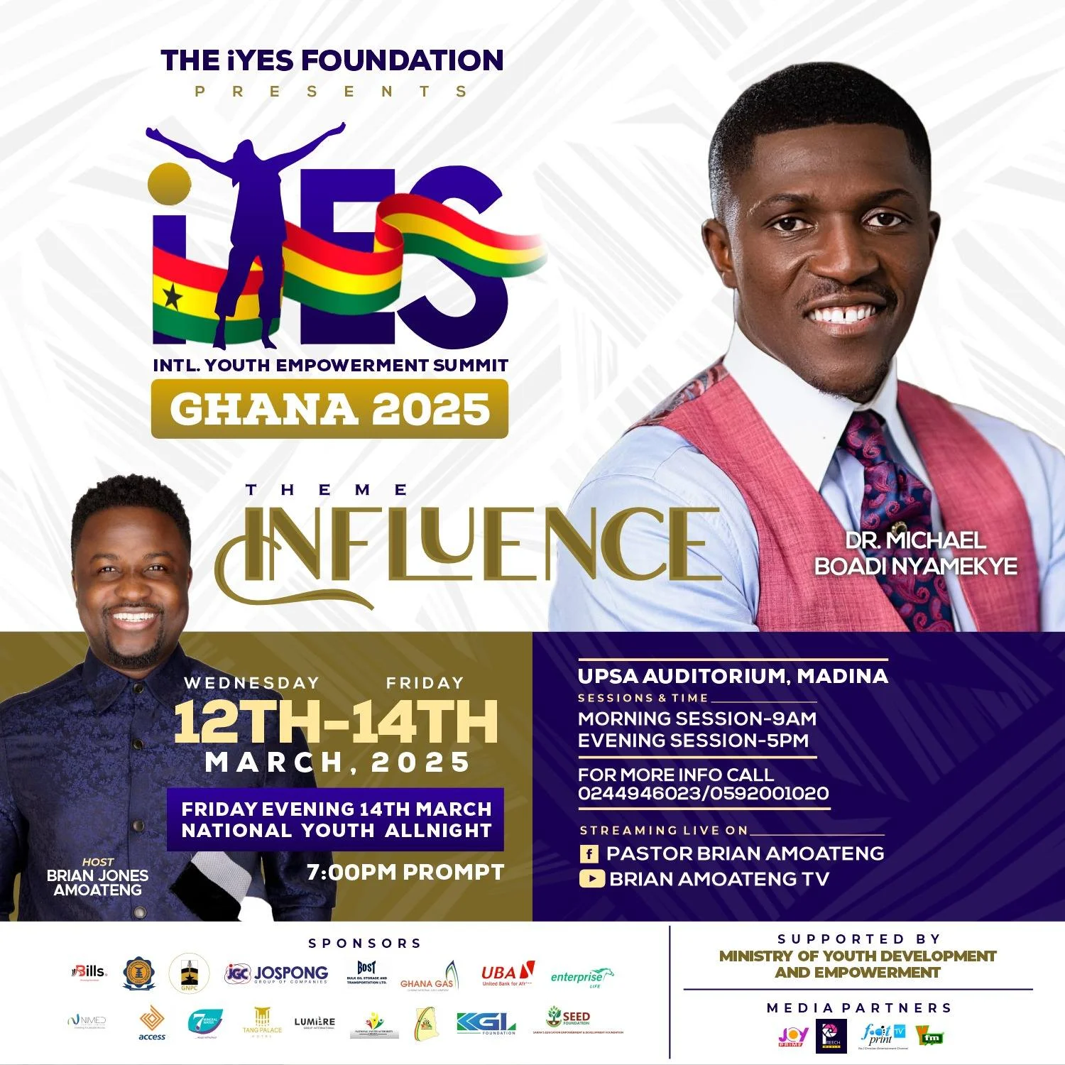 Pastor Brian Jones Amoateng's iYES Ghana 2025 Kicks Off Tomorrow