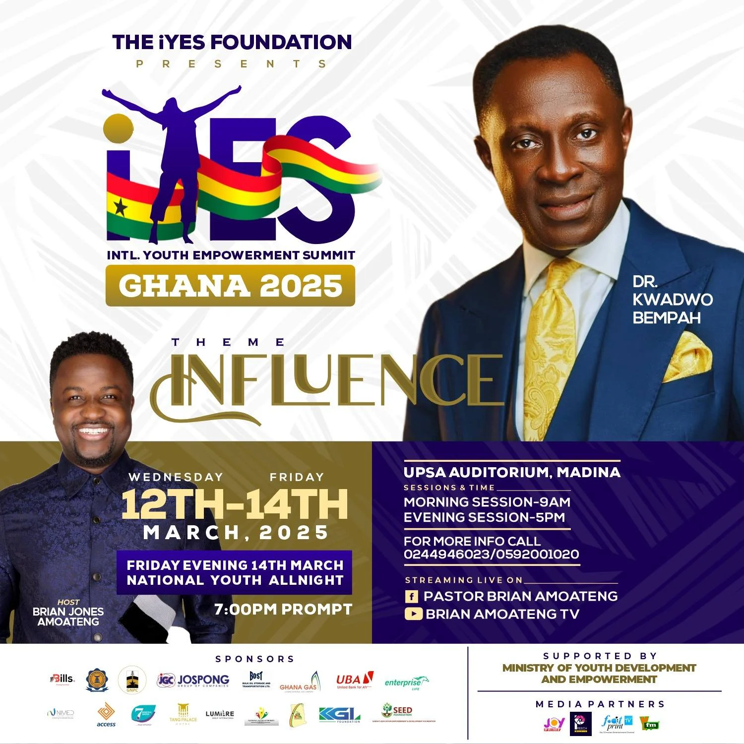 Pastor Brian Jones Amoateng's iYES Ghana 2025 Kicks Off Tomorrow