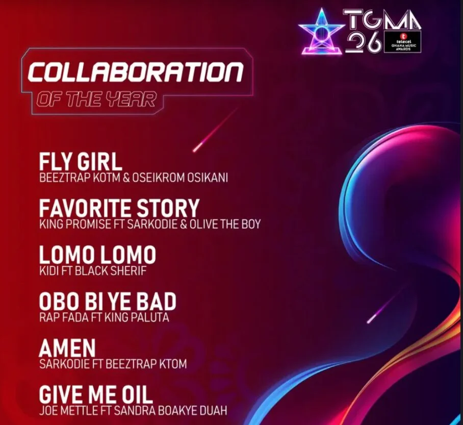 26th TGMA: Here Are The Nominees For Artiste Of The Year
