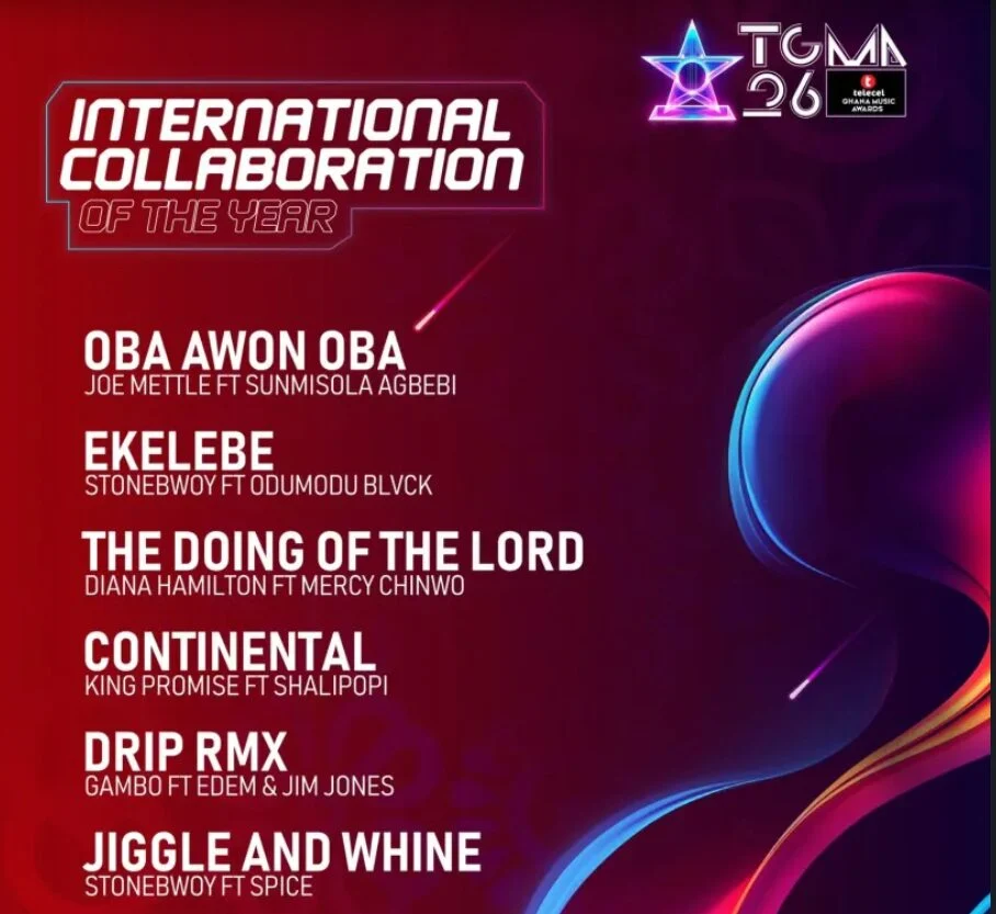 26th TGMA: Here Are The Nominees For Artiste Of The Year