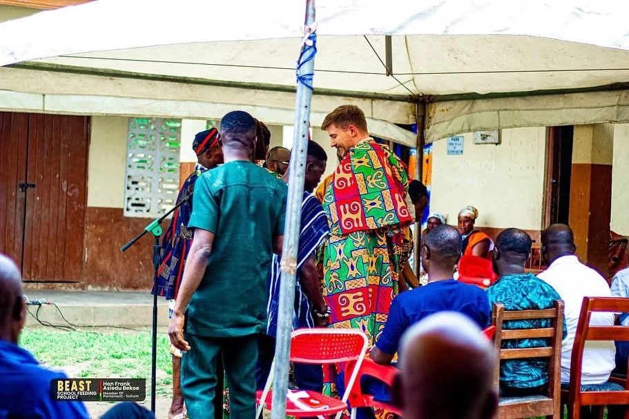 Mr. Beast Launches Life-Changing School Feeding Program In Suhum: Three Farming Community Schools To Benefit