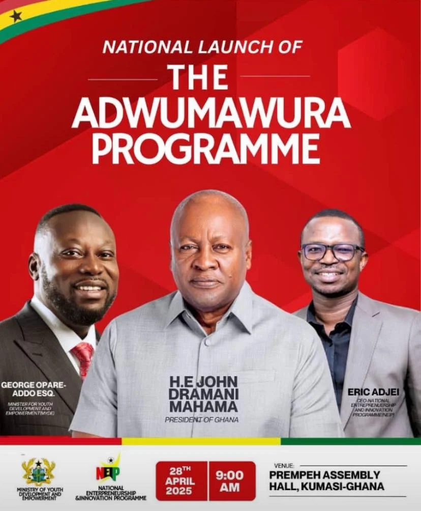 Mahama Set To Launch 'Adwumawura' Programme Today To Address Youth Unemployment