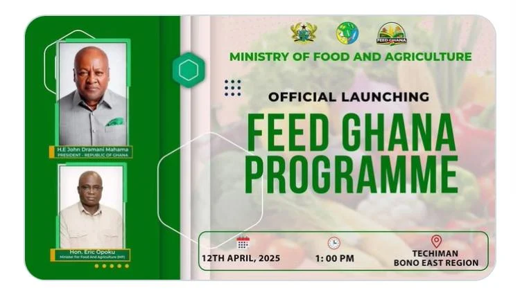 President John Mahama To Official Launch Feed Ghana Programme On April 12