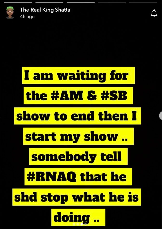 Shatta Wale Sends A Stern Warning To Richard Nii-Armah Quaye (RNAQ)