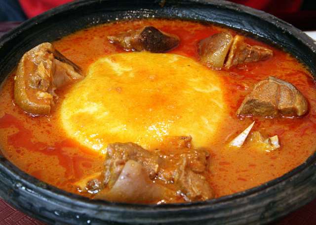 Fufu with Palm Nut or Groundnut Soup