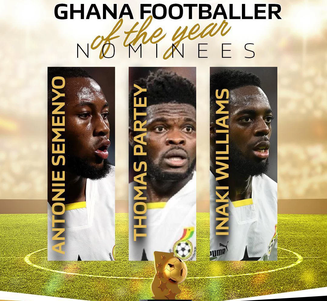 Ghana Football Awards 2025: Partey, Semenyo, And Inaki Williams Compete For Footballer Of The Year Title