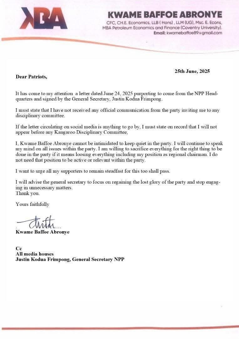 Abronye Declines To Appear Before NPP Disciplinary Committee