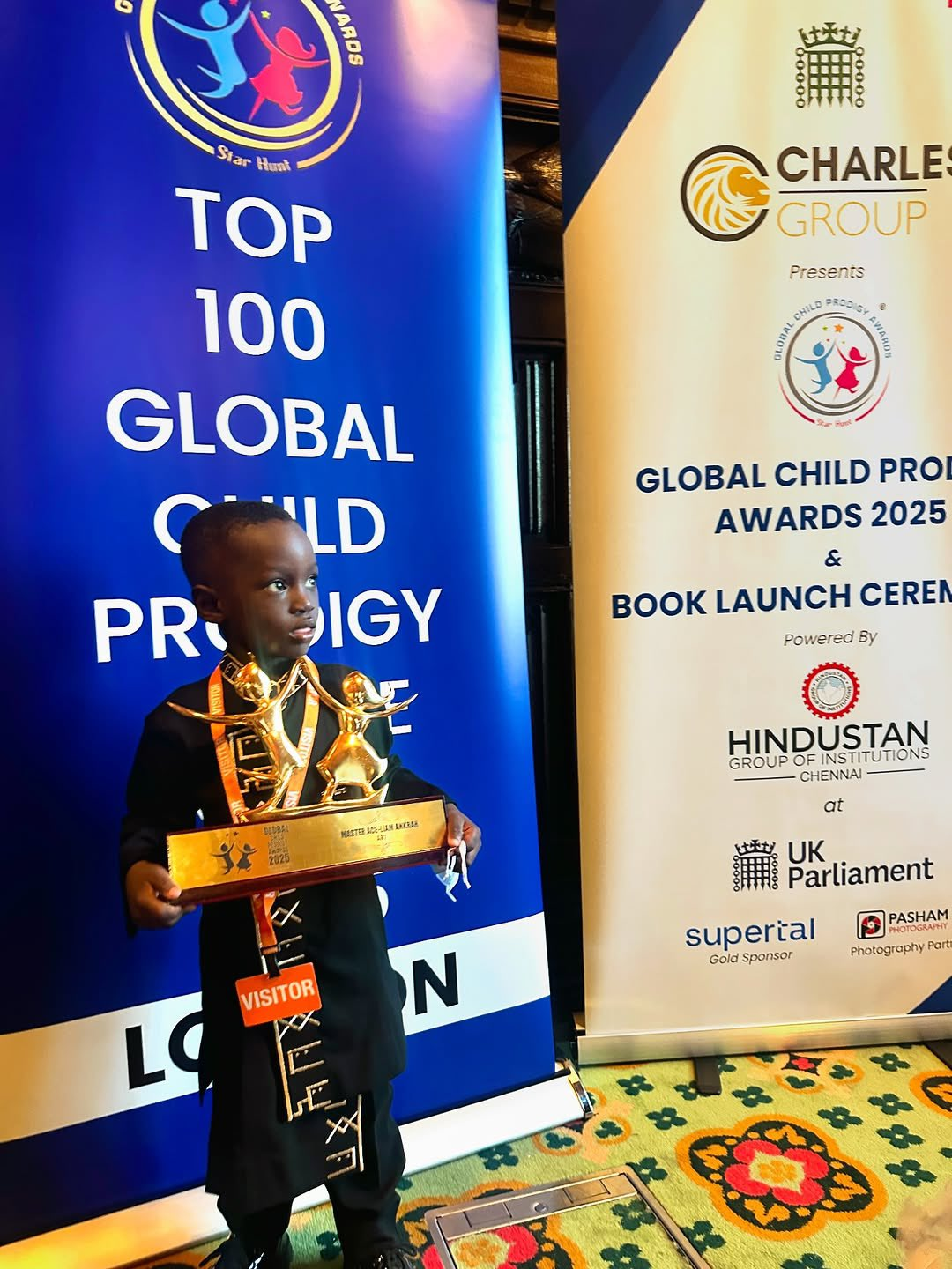 2-Years Old Ghanaian Guinness World Record Holder Ace Liam Honored At 2025 Global Child Prodigy In Arts