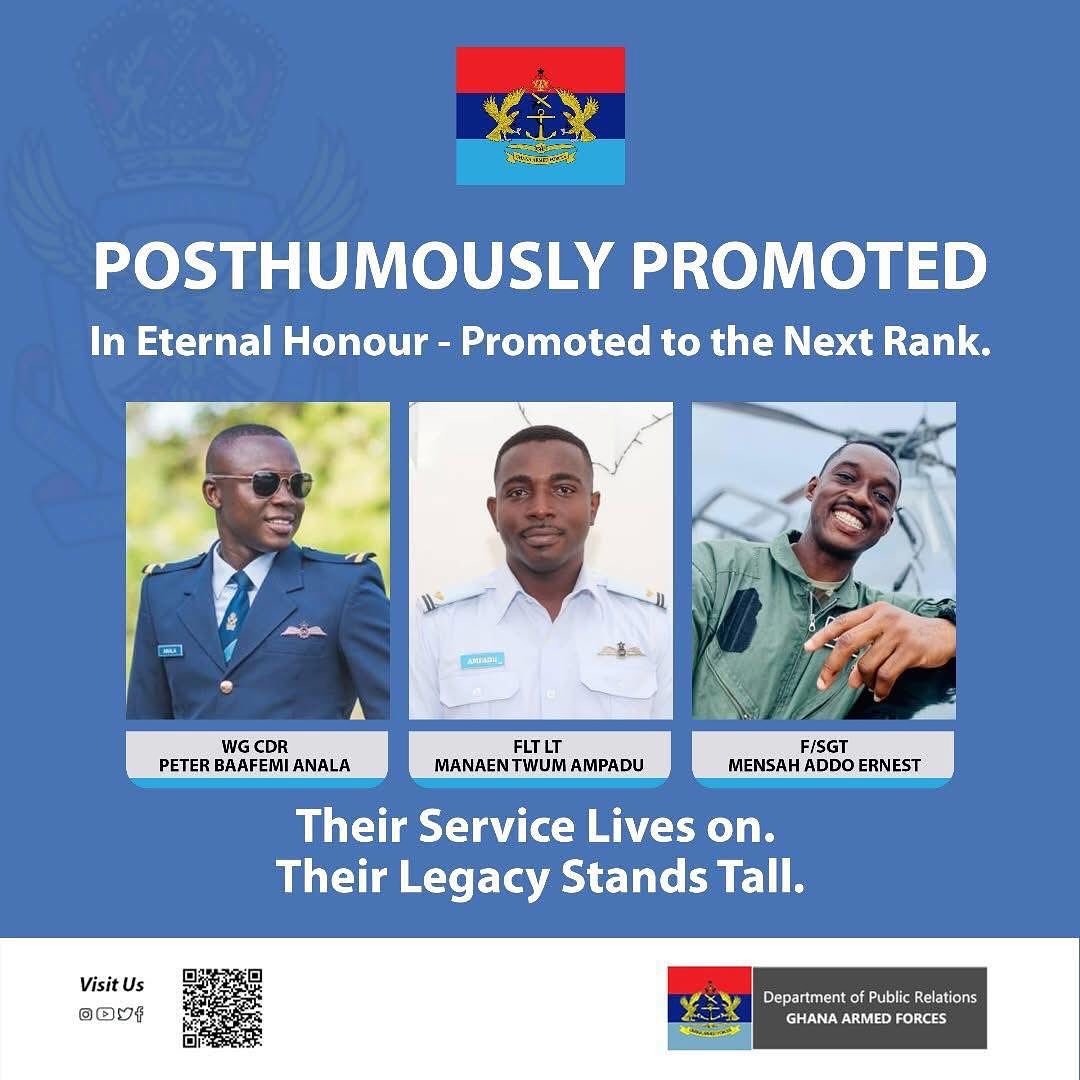 Mahama Honours Fallen Air Force Officers With Posthumous Promotions