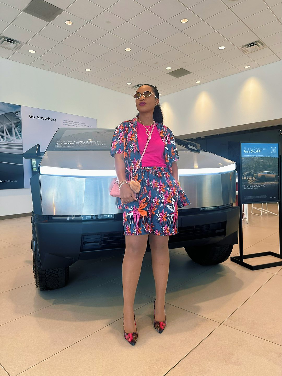 It’s All Joy As Ada Ehi And Husband Acquire A Tesla Cybertruck