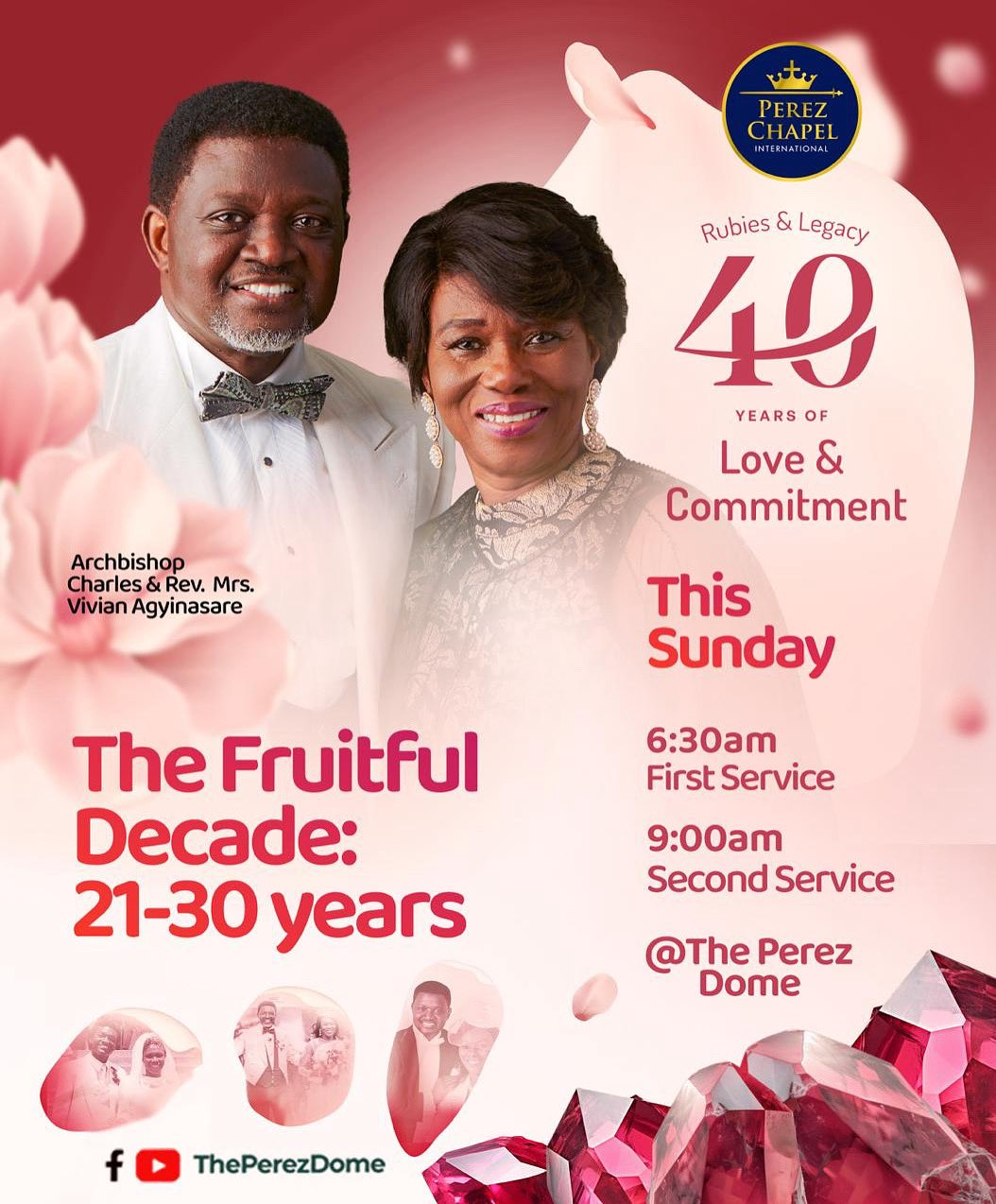 Perez Chapel Celebrates Archbishop Charles & Rev. Mrs. Vivian Agyinasare’s 40 Years Of Love And Commitment