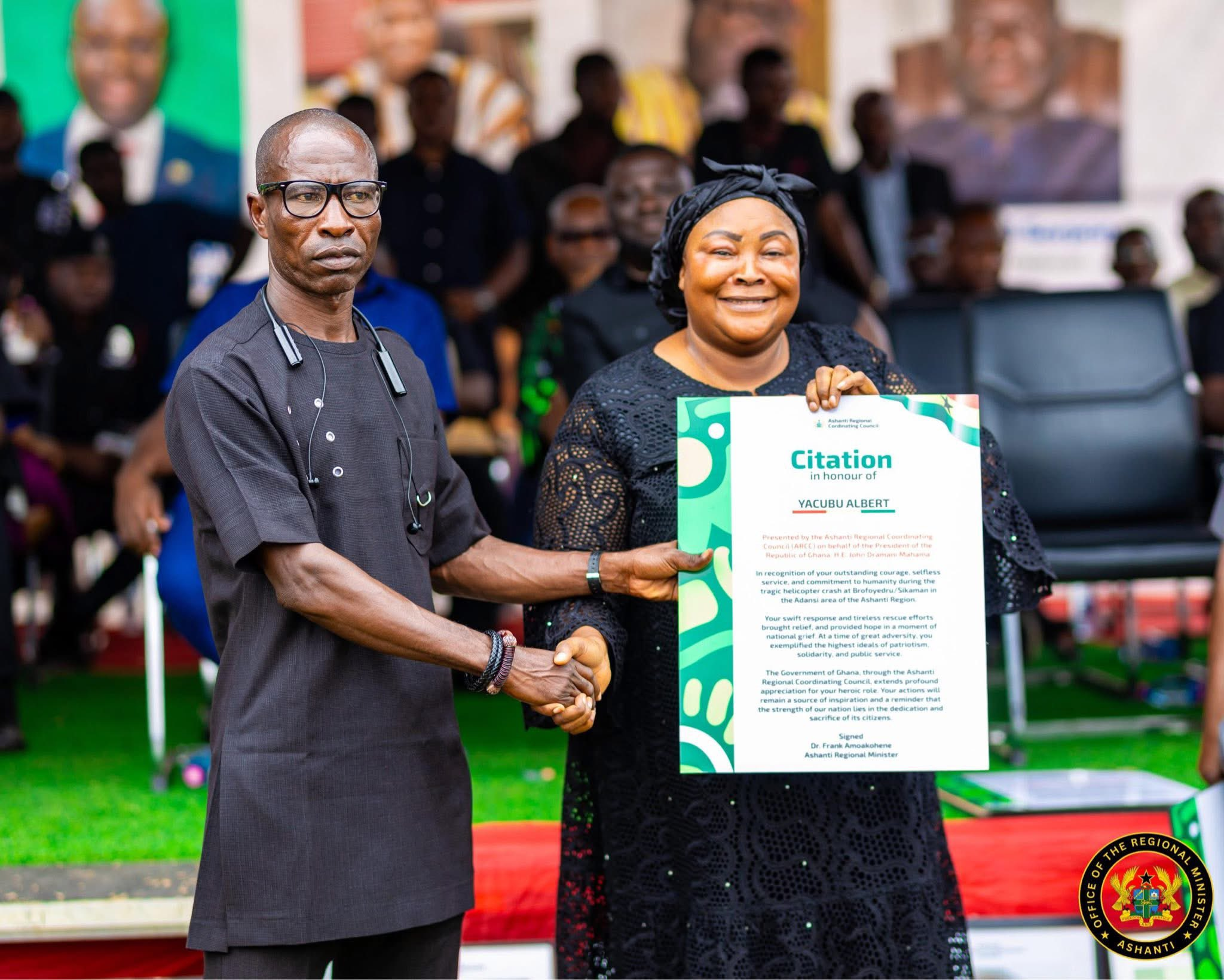Helicopter Crash: President Mahama Rewards GHS 100k To Community Rescuers