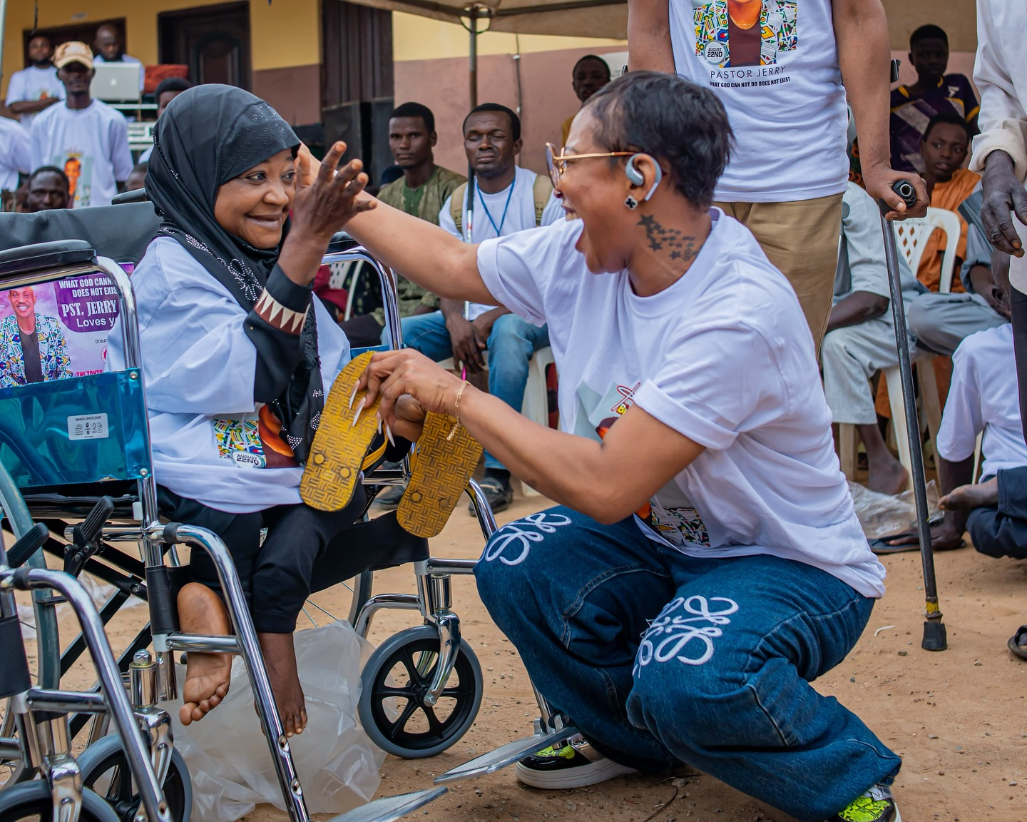 Tonto Dikeh Celebrates Pastor Jerry Eze’s Birthday With Community Charity