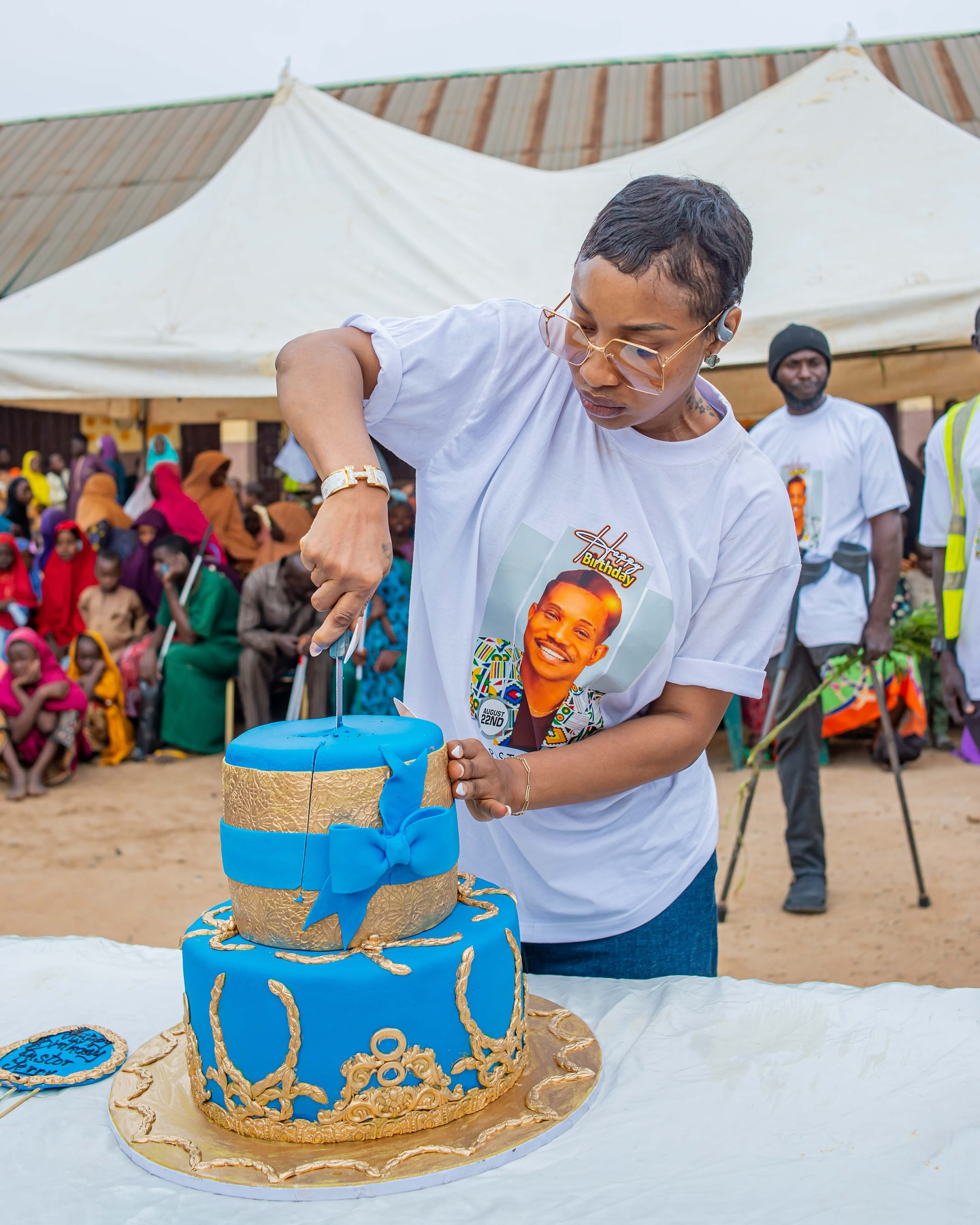 Tonto Dikeh Celebrates Pastor Jerry Eze’s Birthday With Community Charity