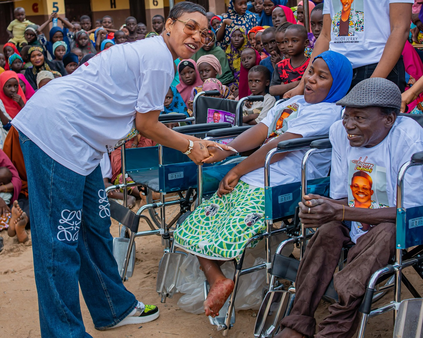 Tonto Dikeh Celebrates Pastor Jerry Eze’s Birthday With Community Charity