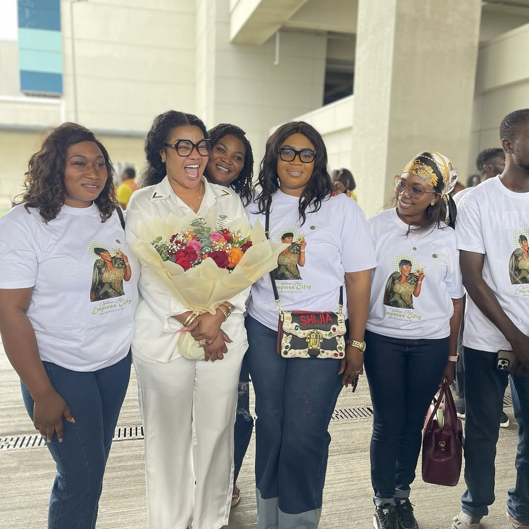 Gospel Star Empress Gifty Touches Down In Ghana