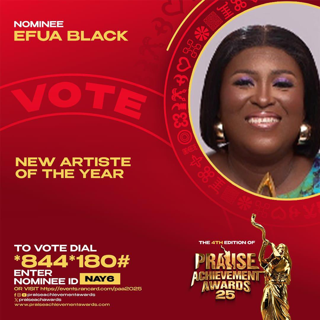 Efua Black Bags Four Nominations At The 2025 Praise Achievement Awards