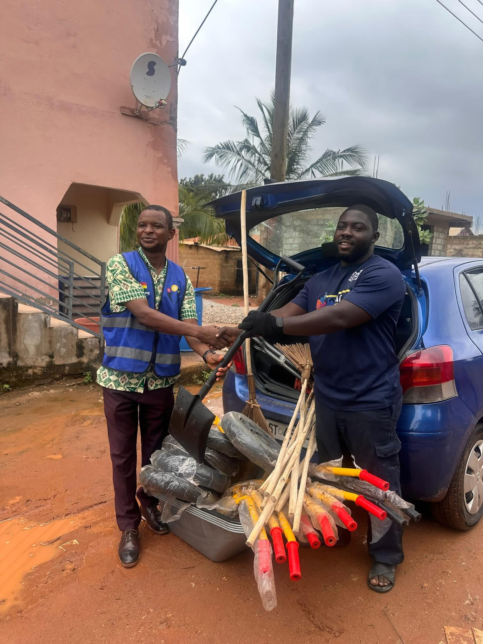 Buzstopboys Donate Cleaning Tools To Onua Wellness Volunteers To Help Keep Ghana Clean