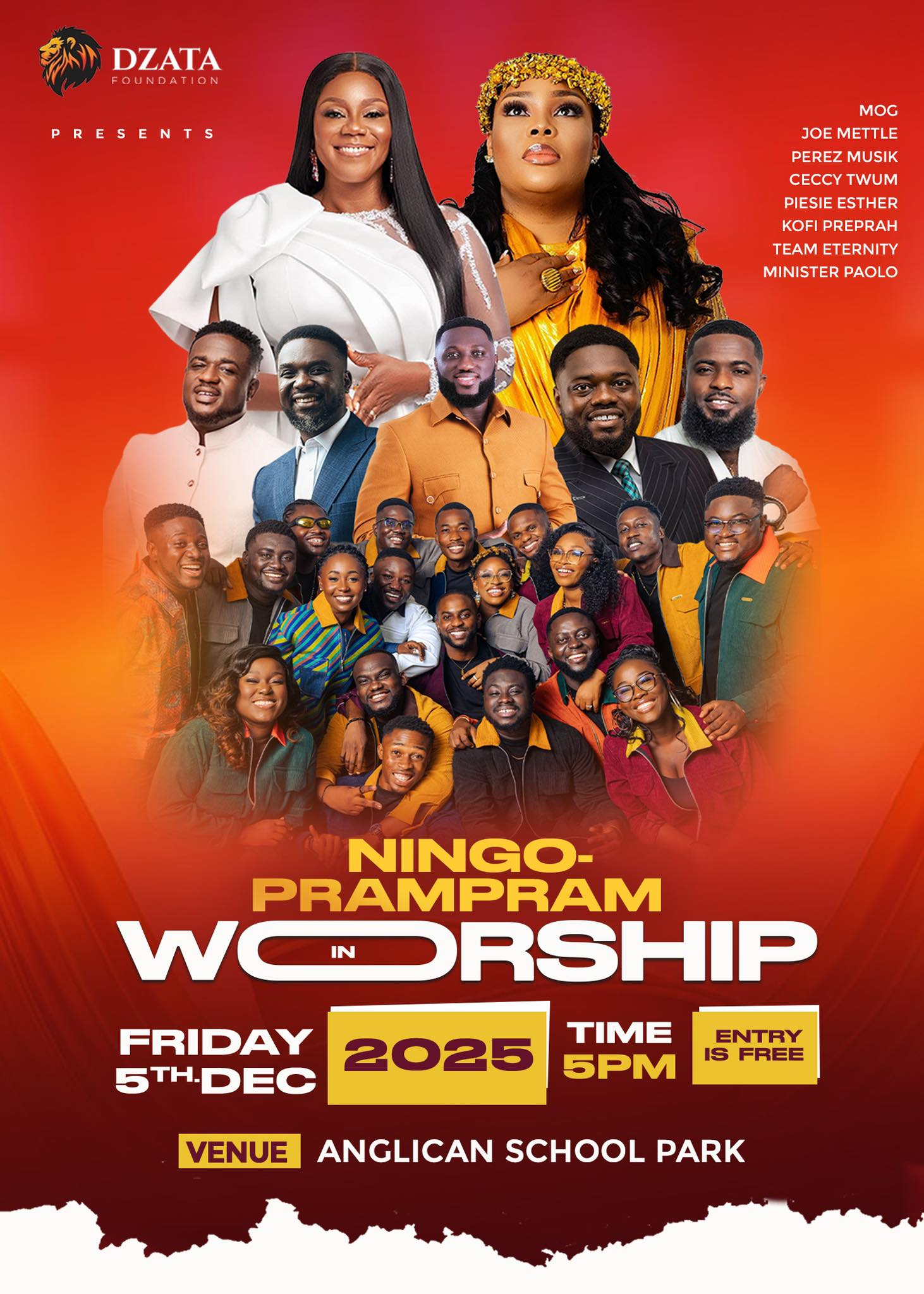 Joe Mettle, Piesie Esther, MOG, Ceccy Twum Join Sam George For 'Ningo-Prampram in Worship'
