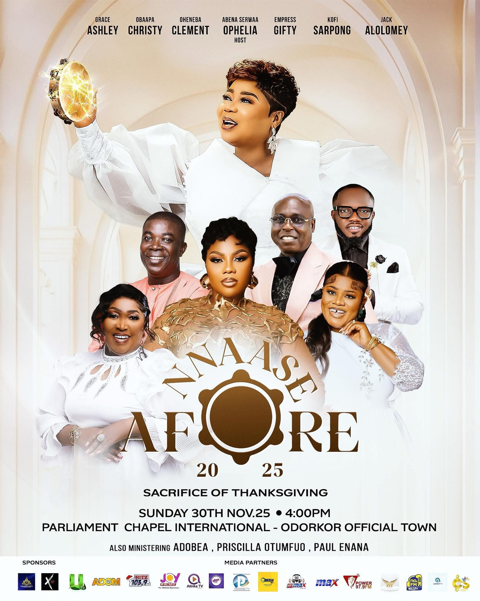 Abena Serwaa Ophelia Set To Host “Annaase Afore 2025” — A Night Of Pure Thanksgiving Worship