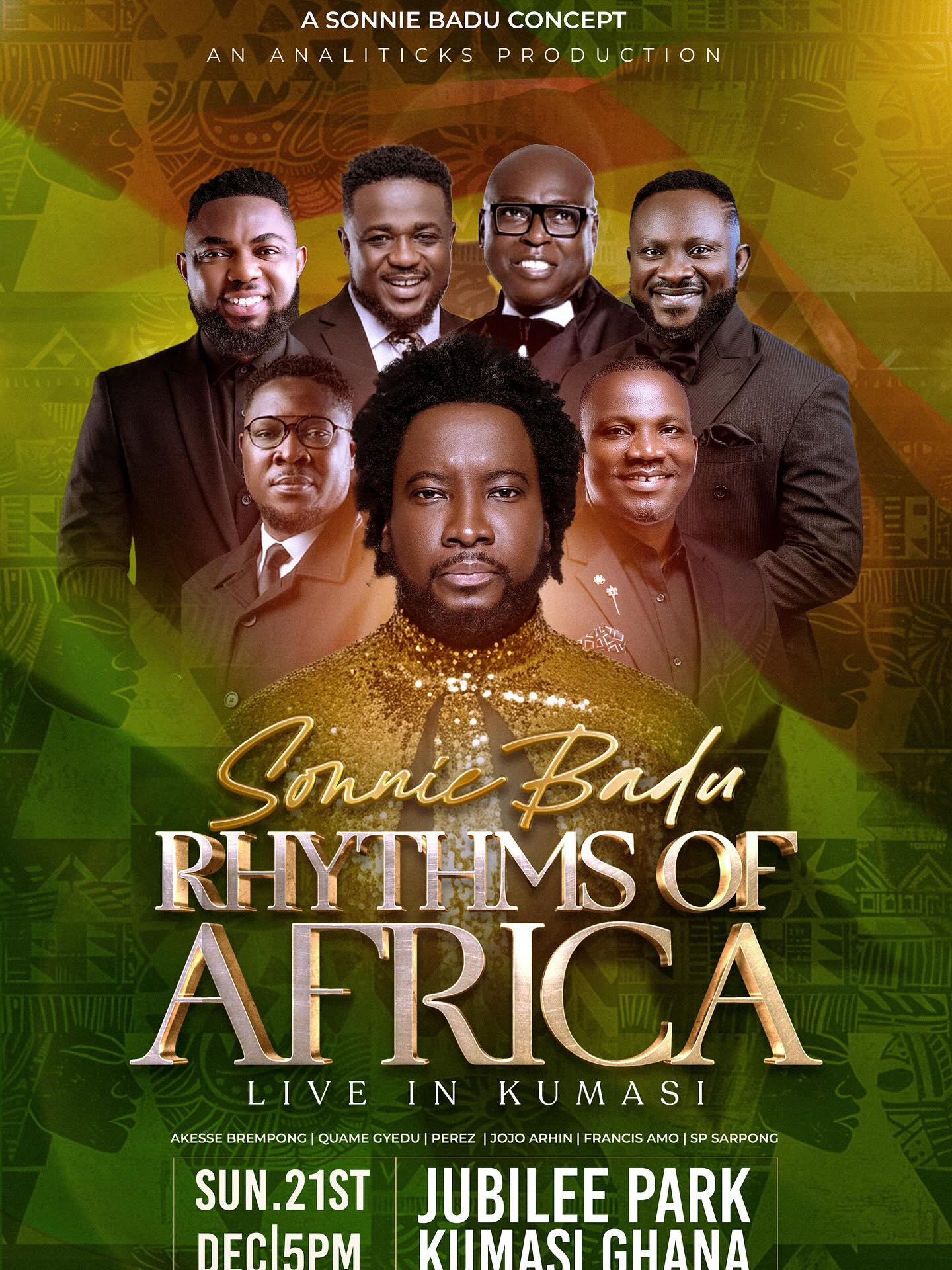 Sonnie Badu's 'Rhythms Of Africa' Concert Set To Electrify Kumasi