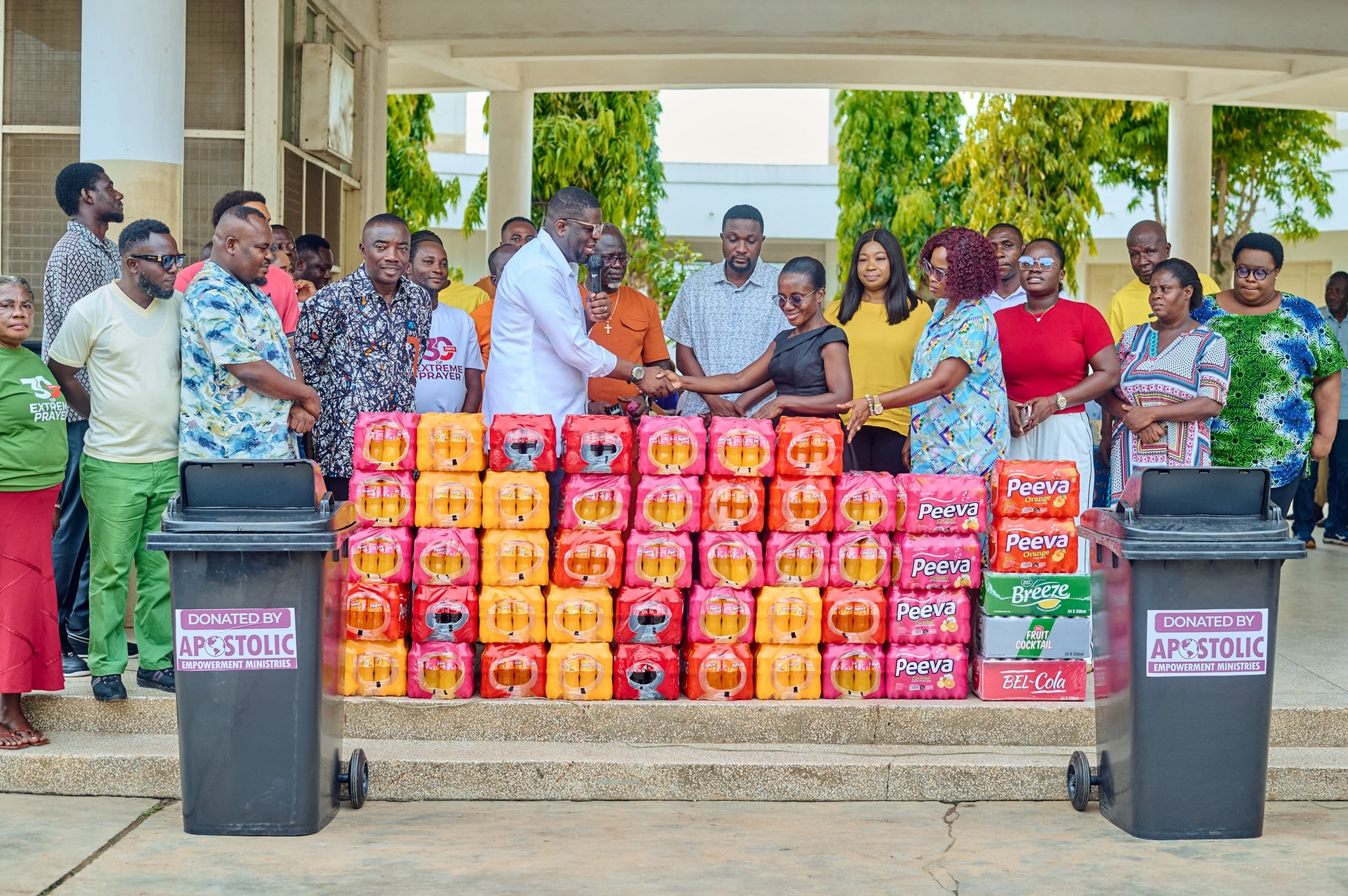 Apostle Selasie Addae Together With Apostolic Empowerment Ministries Donate To New Century Technical Institutes In Dansoman