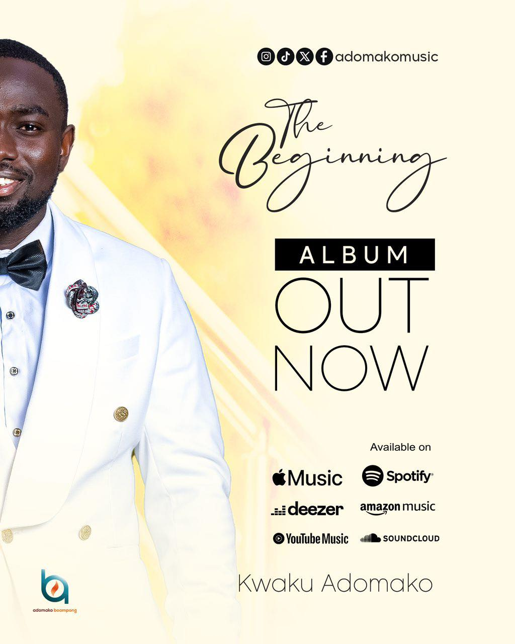 Gospel Musician Kwaku Adomako Releases Debut Album, 'The Beginning'