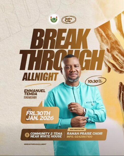 Apostle Emmanuel Temda To Host “Breakthrough All Night” In Tema