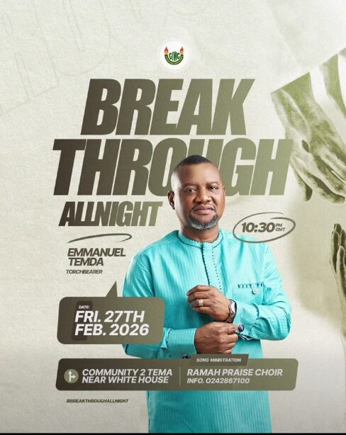 Apostle Emmanuel Temda Announces “Break Through All Night” Set For February 27 In Tema